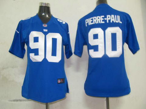 blue women Game nfl New York Giants 90 Pierre-Paul Authentic Game